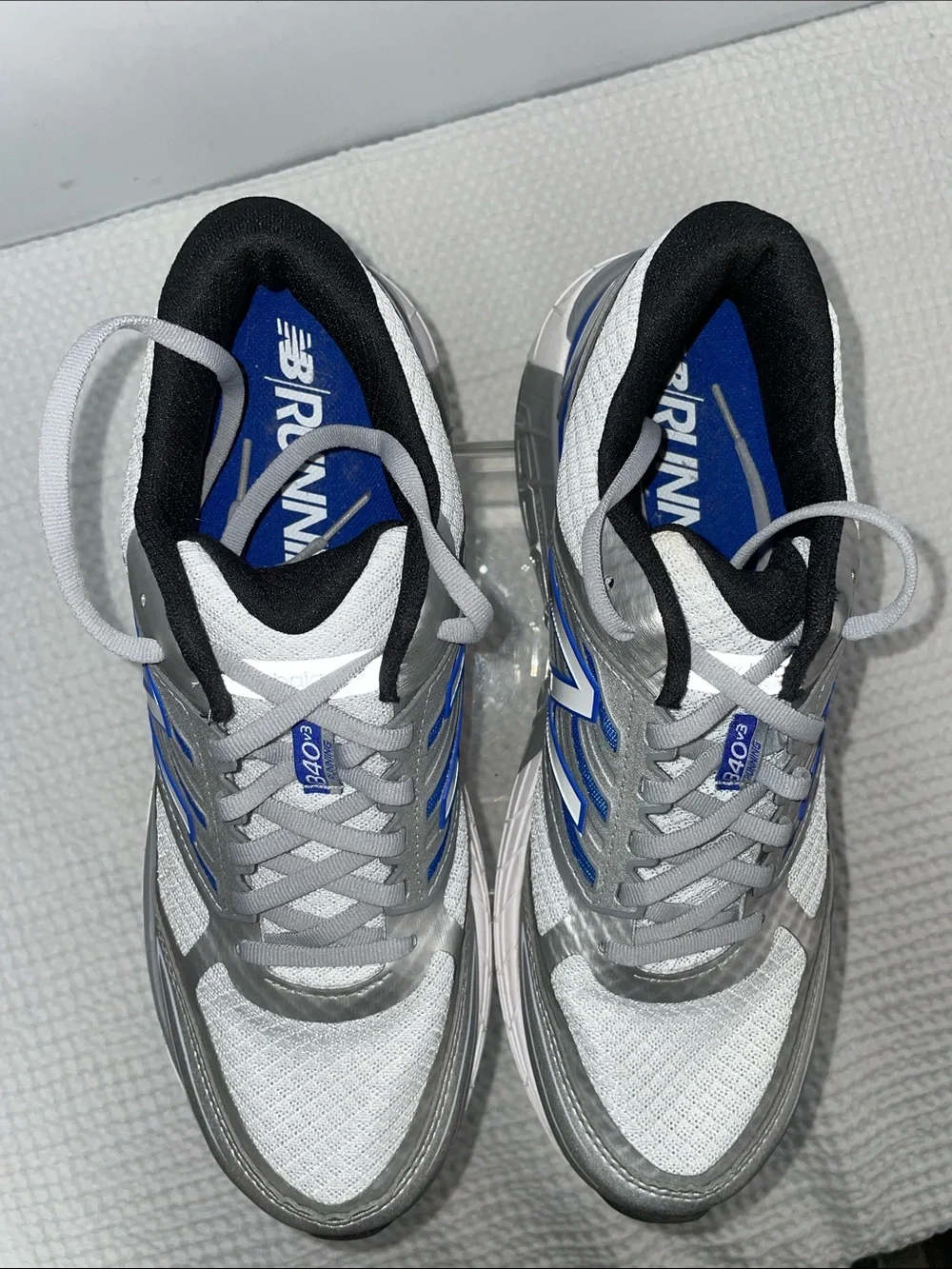 New Balance Men's Gray and Blue Athletic Running Shoes